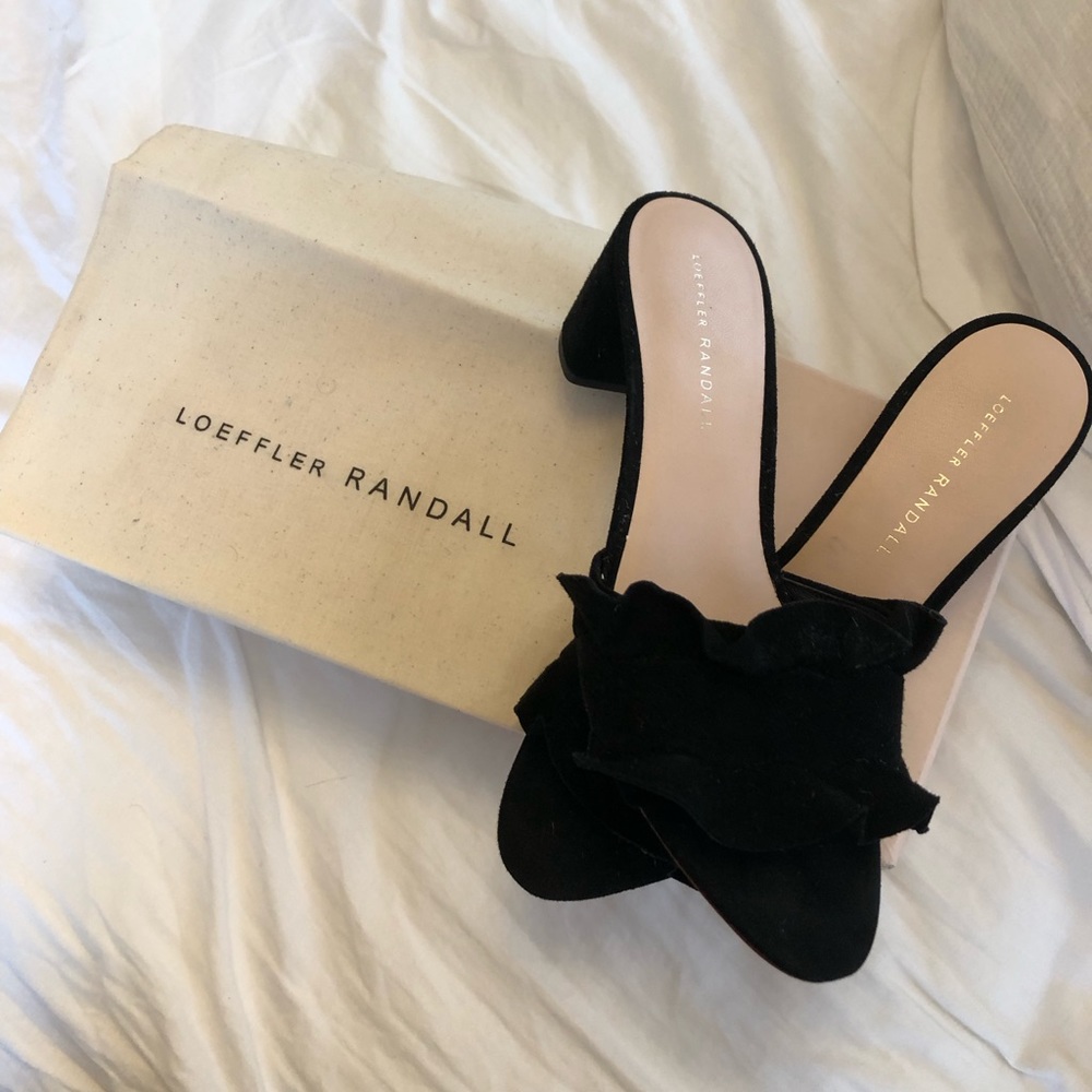 ❌SOLD❌✨Barely Worn✨ Black Loeffler Randall Mules